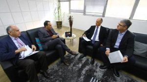 O presidente-executivo da Abiquim, Fernando Figueiredo; o prefeito de Mauá, Atila Jacomussi (PSB/SP); o presidente da FPQuímica e deputado federal, João Paulo Papa (PSDB/SP); e o presidente do Cofip ABC, Claudemir Peres